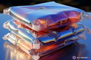 Stack Colorful Metallic Pouches